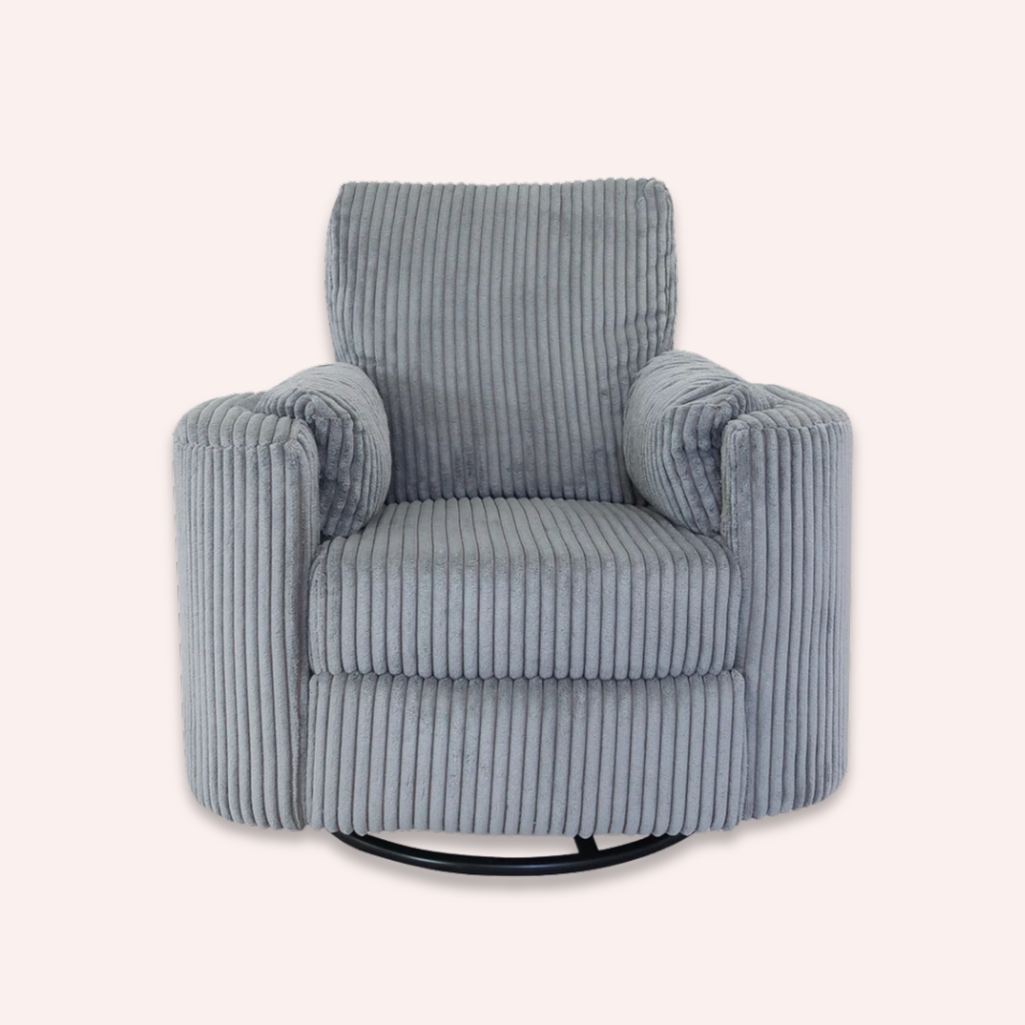 Fluff Mumma Glider Recliner Arm Chair - Grey