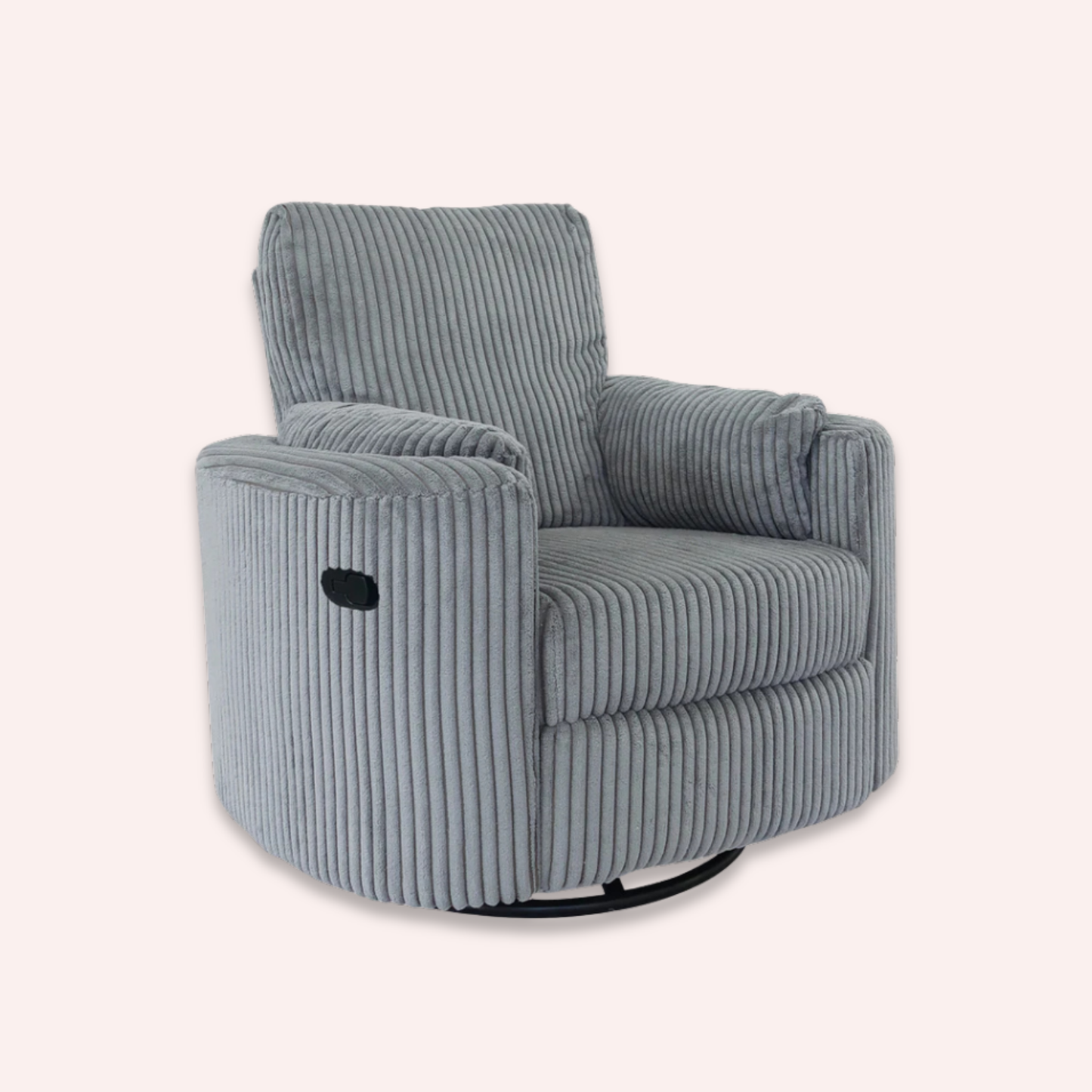 Fluff Mumma Glider Recliner Arm Chair - Grey