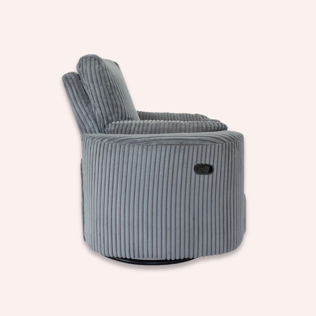 Fluff Mumma Glider Recliner Arm Chair - Grey