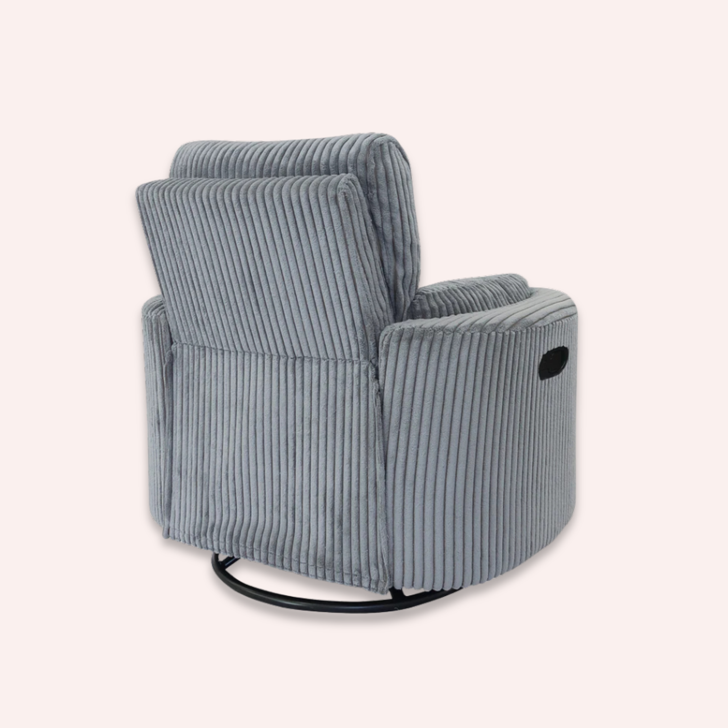 Fluff Mumma Glider Recliner Arm Chair - Grey