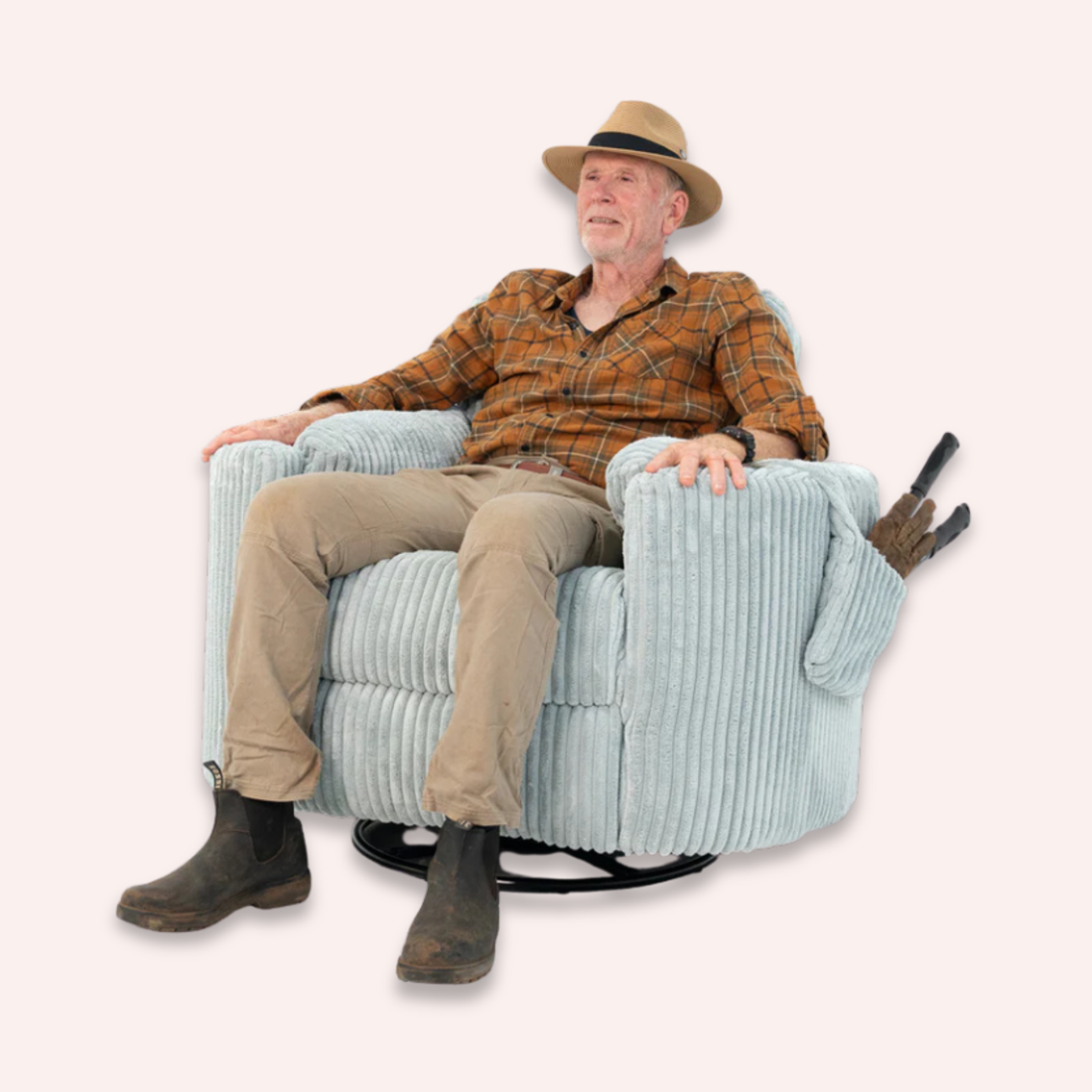 Fluff Mumma Glider Recliner Arm Chair - Sea