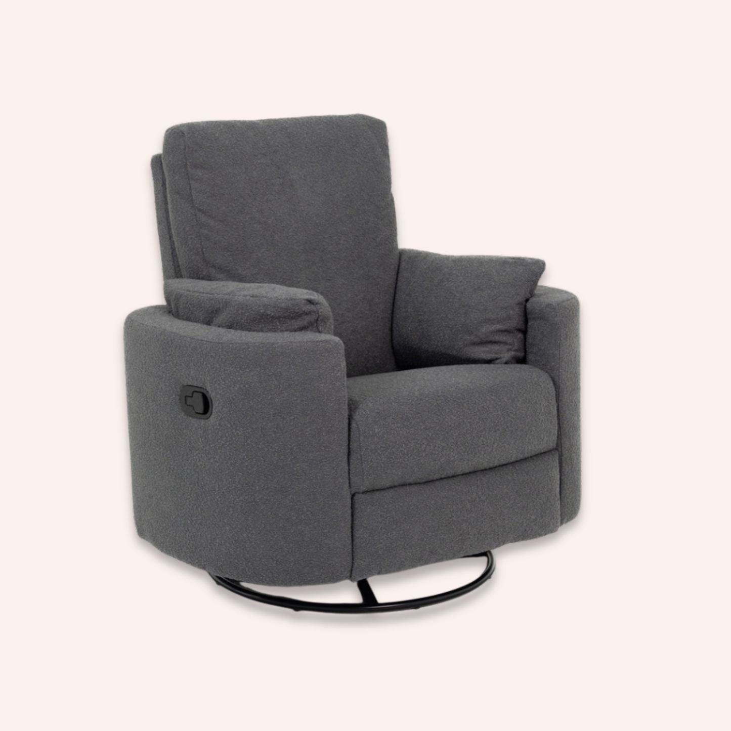 Fluff Mumma Glider Recliner Arm Chair - Steel