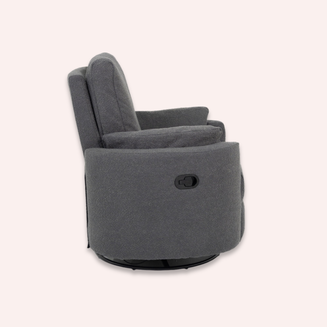 Fluff Mumma Glider Recliner Arm Chair - Steel