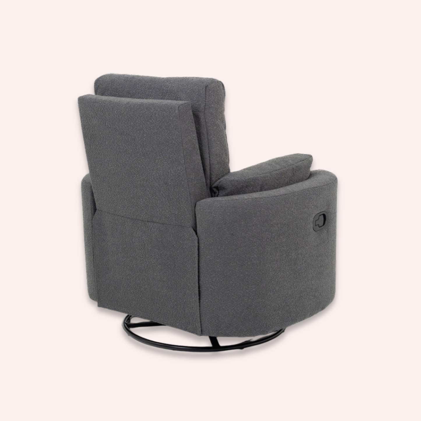 Fluff Mumma Glider Recliner Arm Chair - Steel