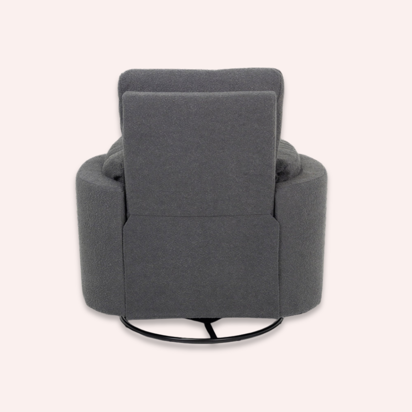 Fluff Mumma Glider Recliner Arm Chair - Steel