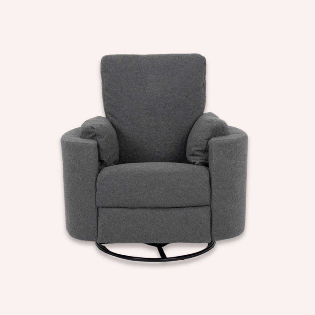 Fluff Mumma Glider Recliner Arm Chair - Steel