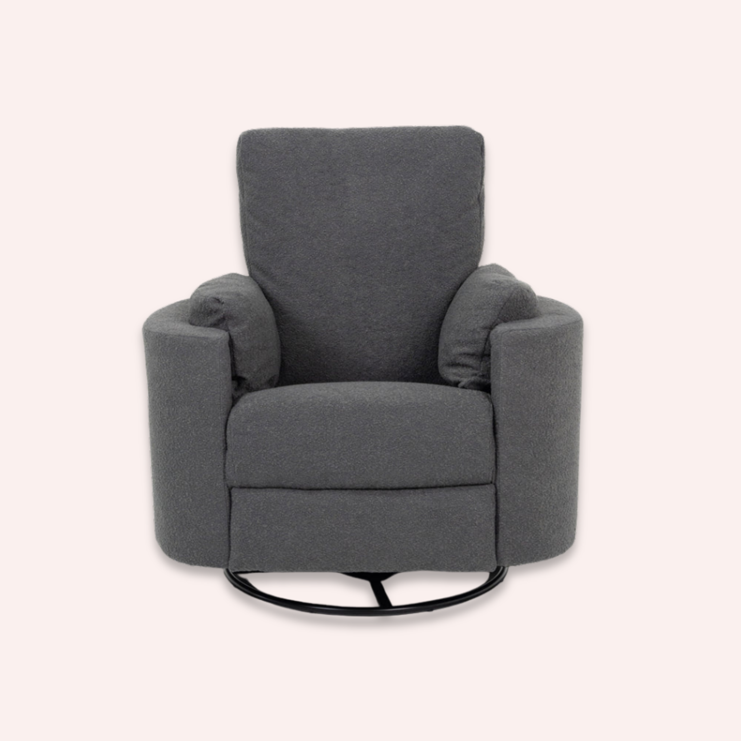 Fluff Mumma Glider Recliner Arm Chair - Steel