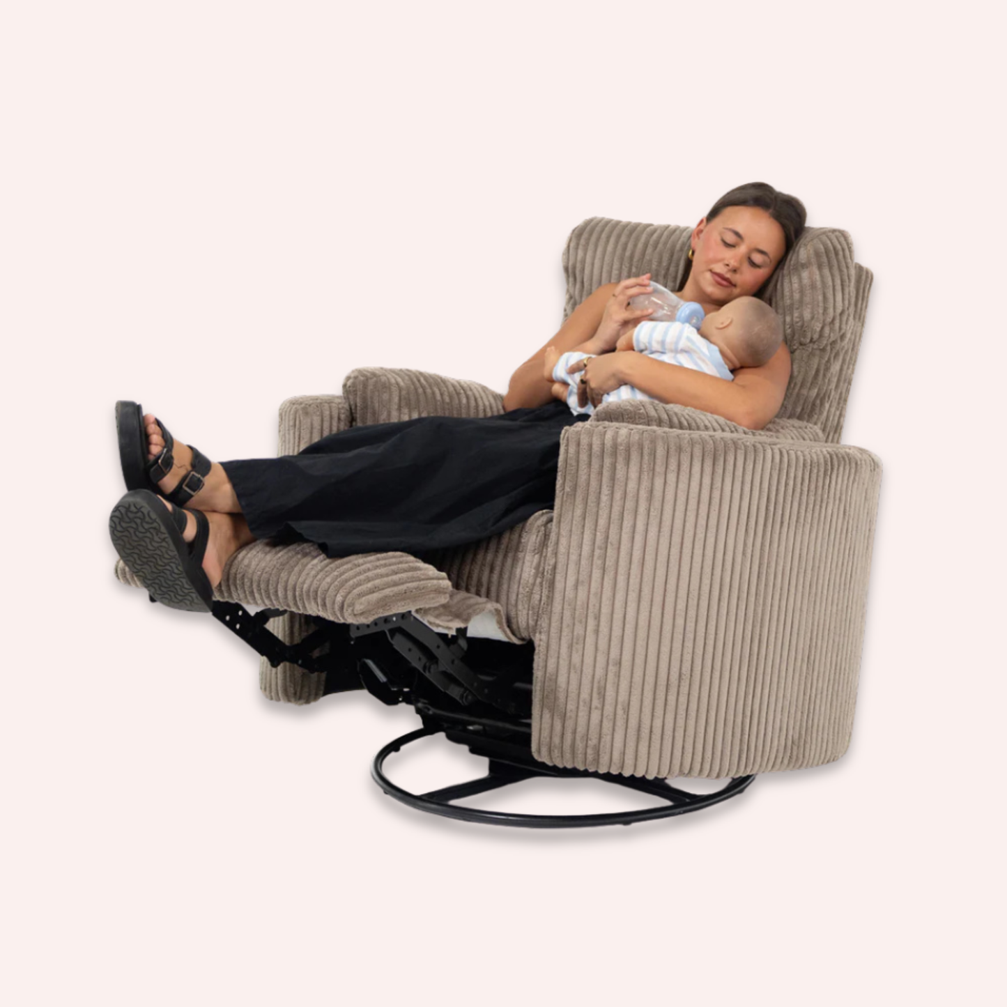Fluff Mumma Glider Recliner Arm Chair - Teddy