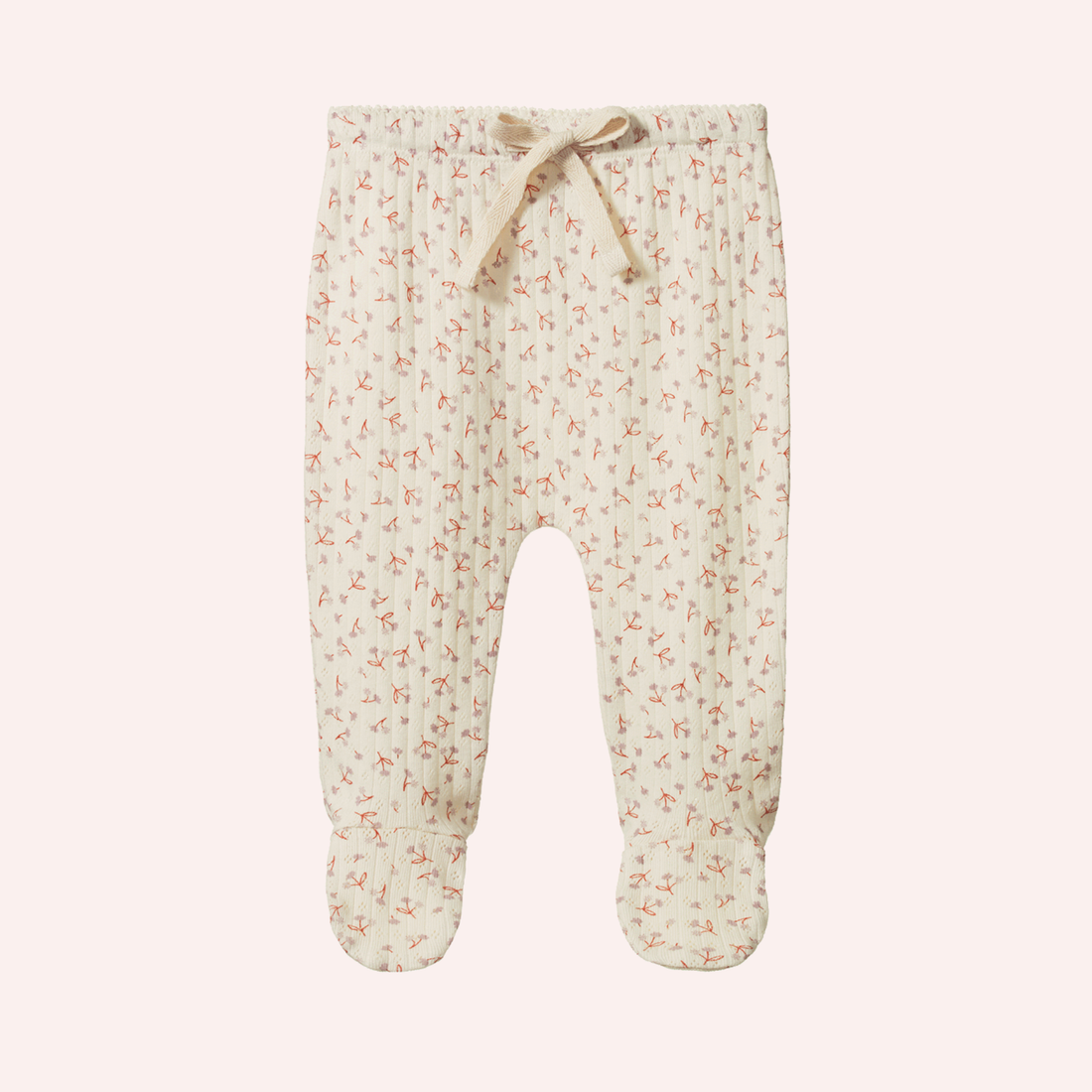 Footed Rompers Pointelle - Dandelion Print