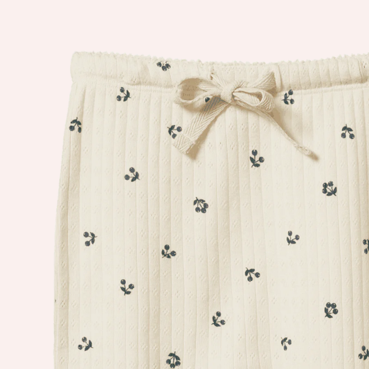 Footed Rompers Pointelle - Winter Berry Print