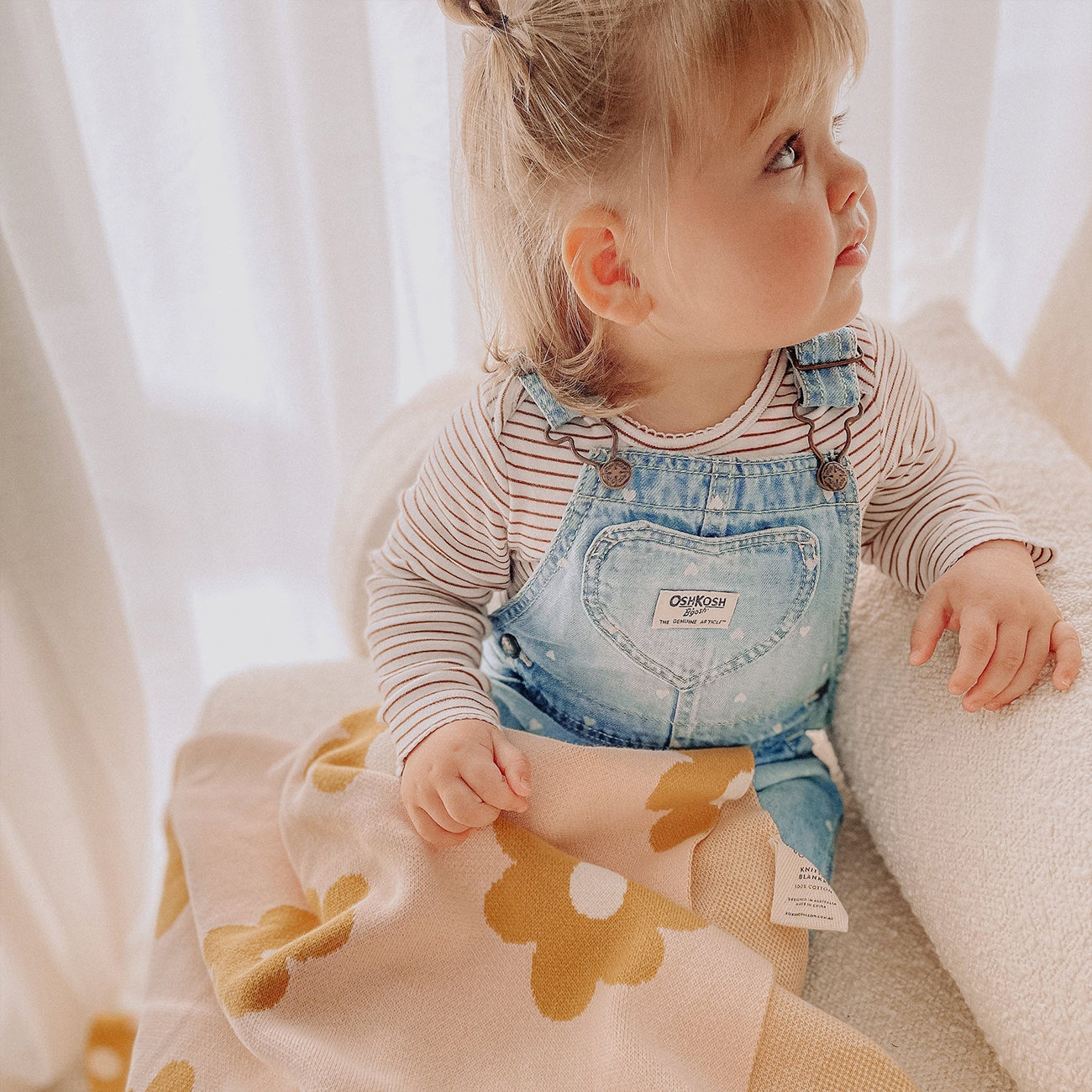 Cotton Baby Blanket - Daisy Chain