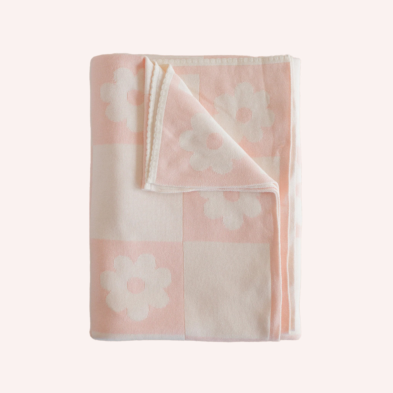 Cotton Baby Blanket - Daisy Grid