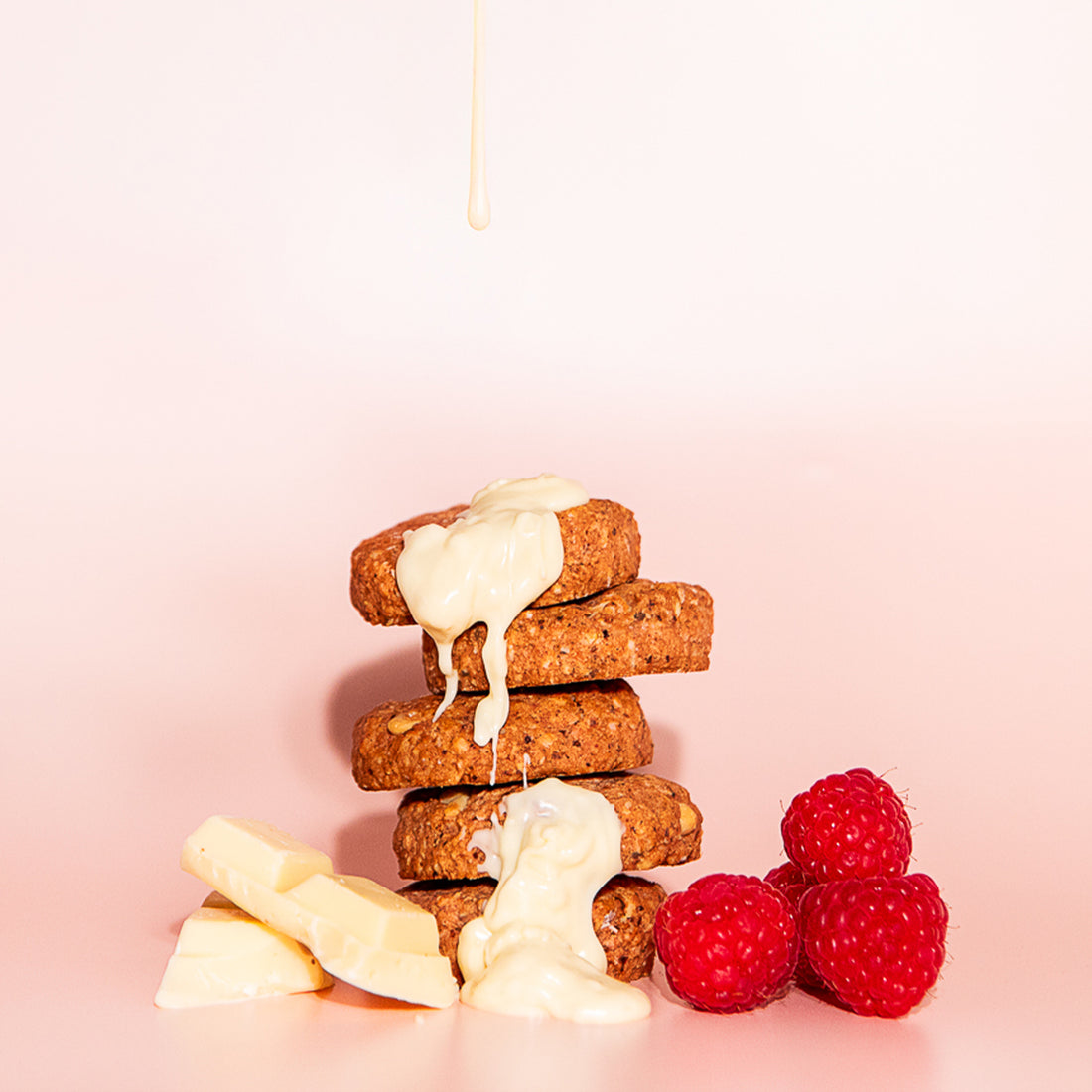 Raspberry and White Choc Mama Biscuits