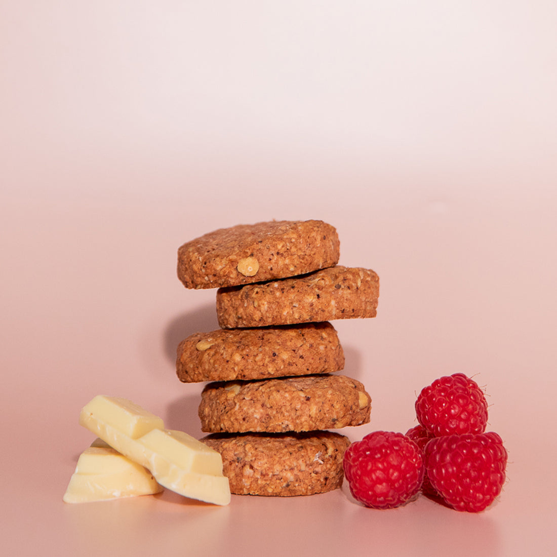 Raspberry and White Choc Mama Biscuits