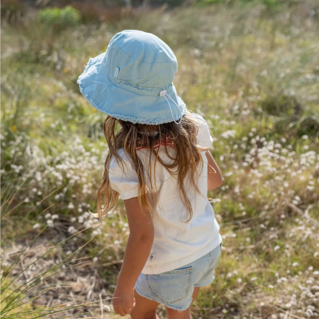 Frayed Bucket Hat - Seafoam