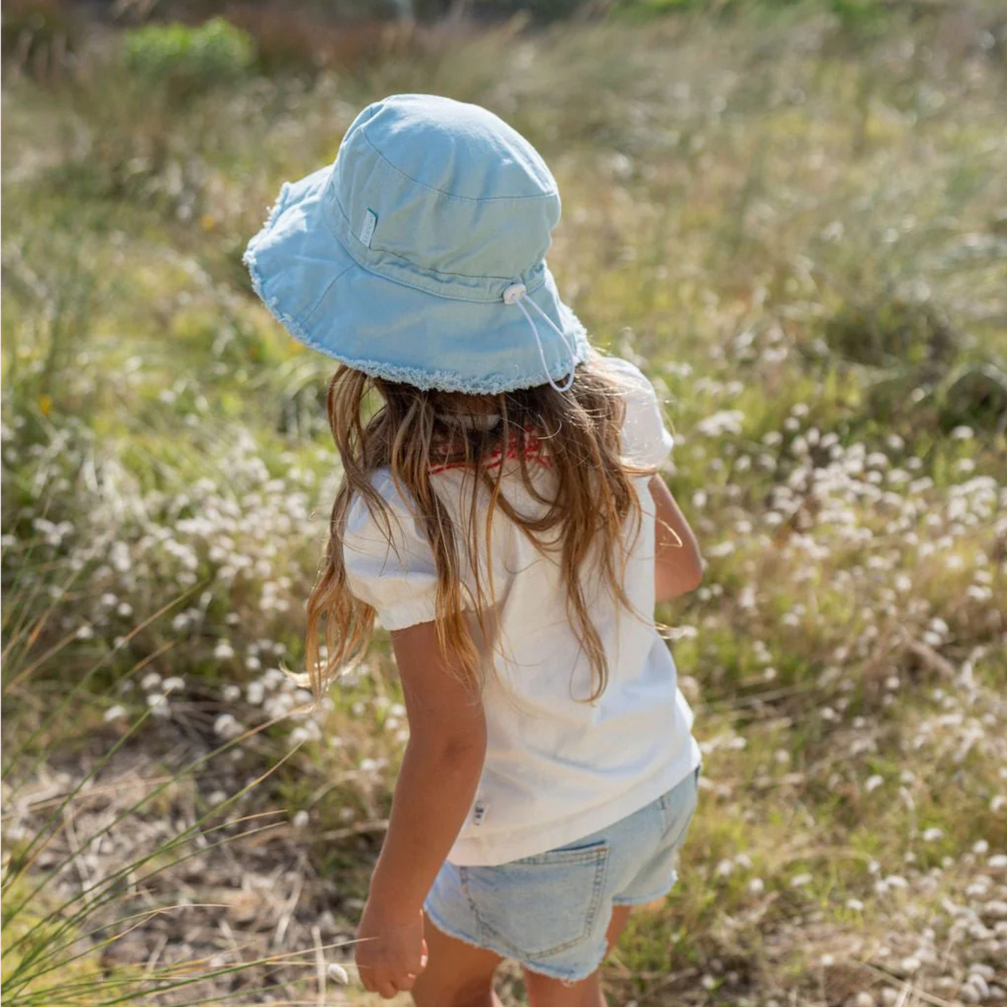 Frayed Bucket Hat - Seafoam