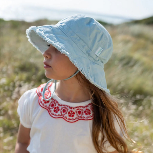 Frayed Bucket Hat - Seafoam