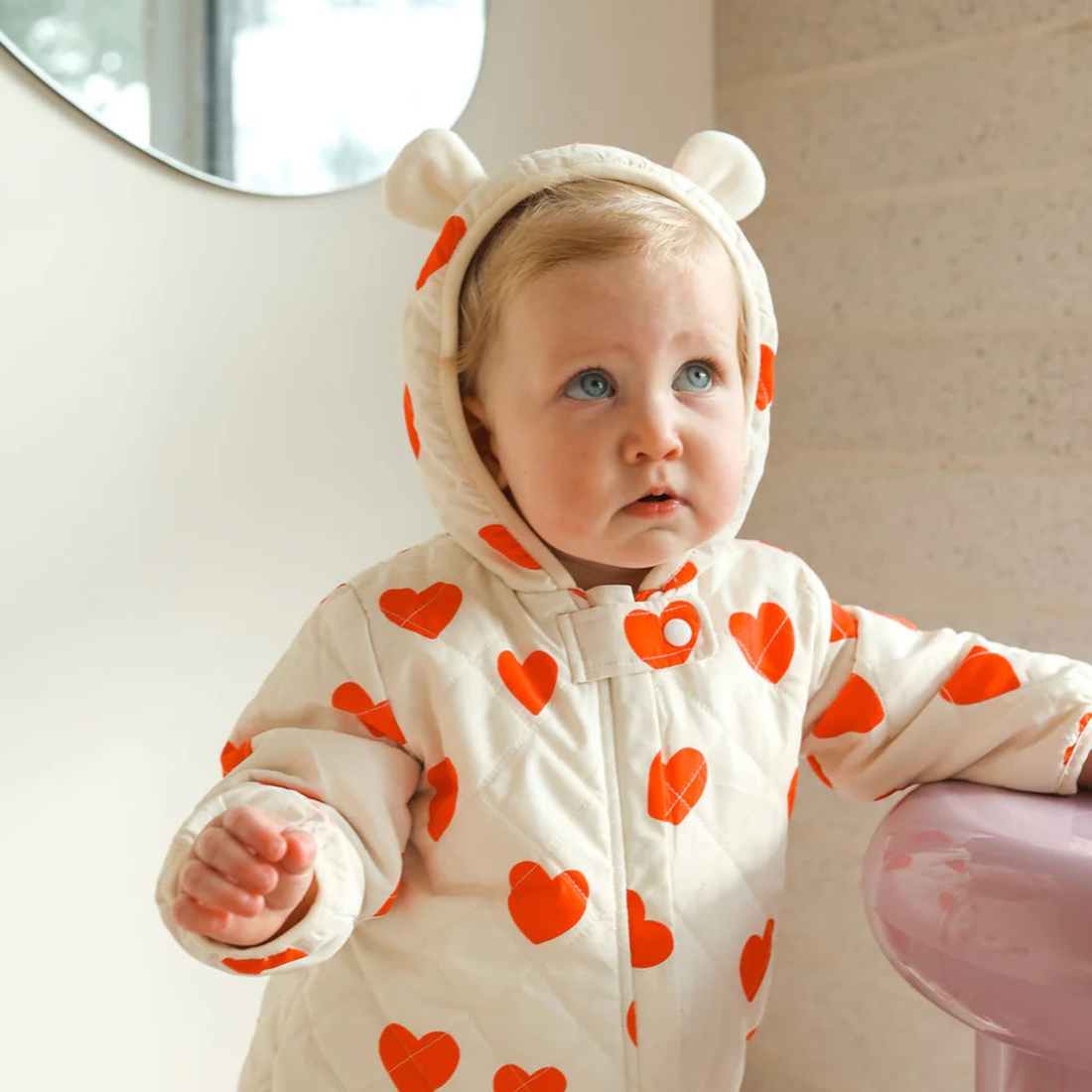 Freddie Bear Suit - Red Hearts