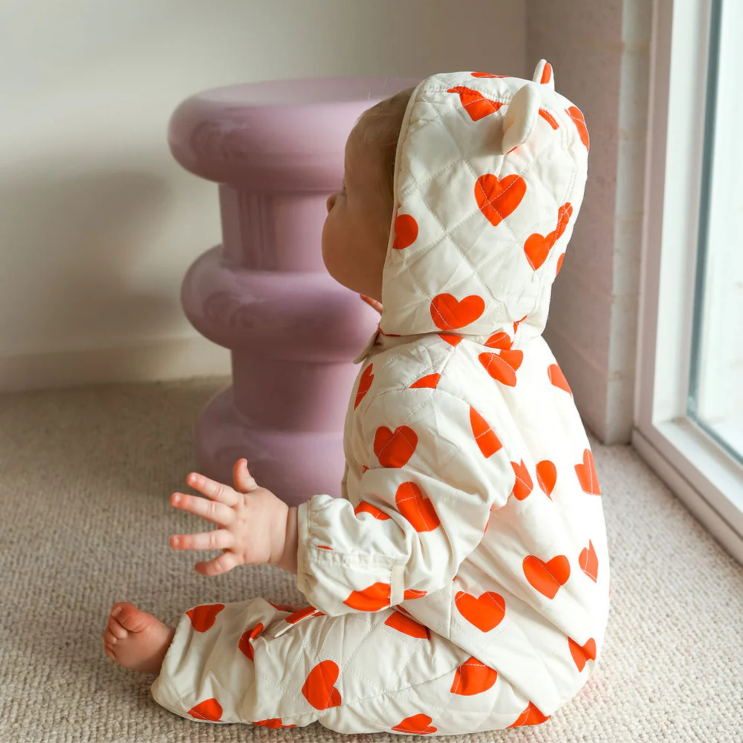 Freddie Bear Suit - Red Hearts