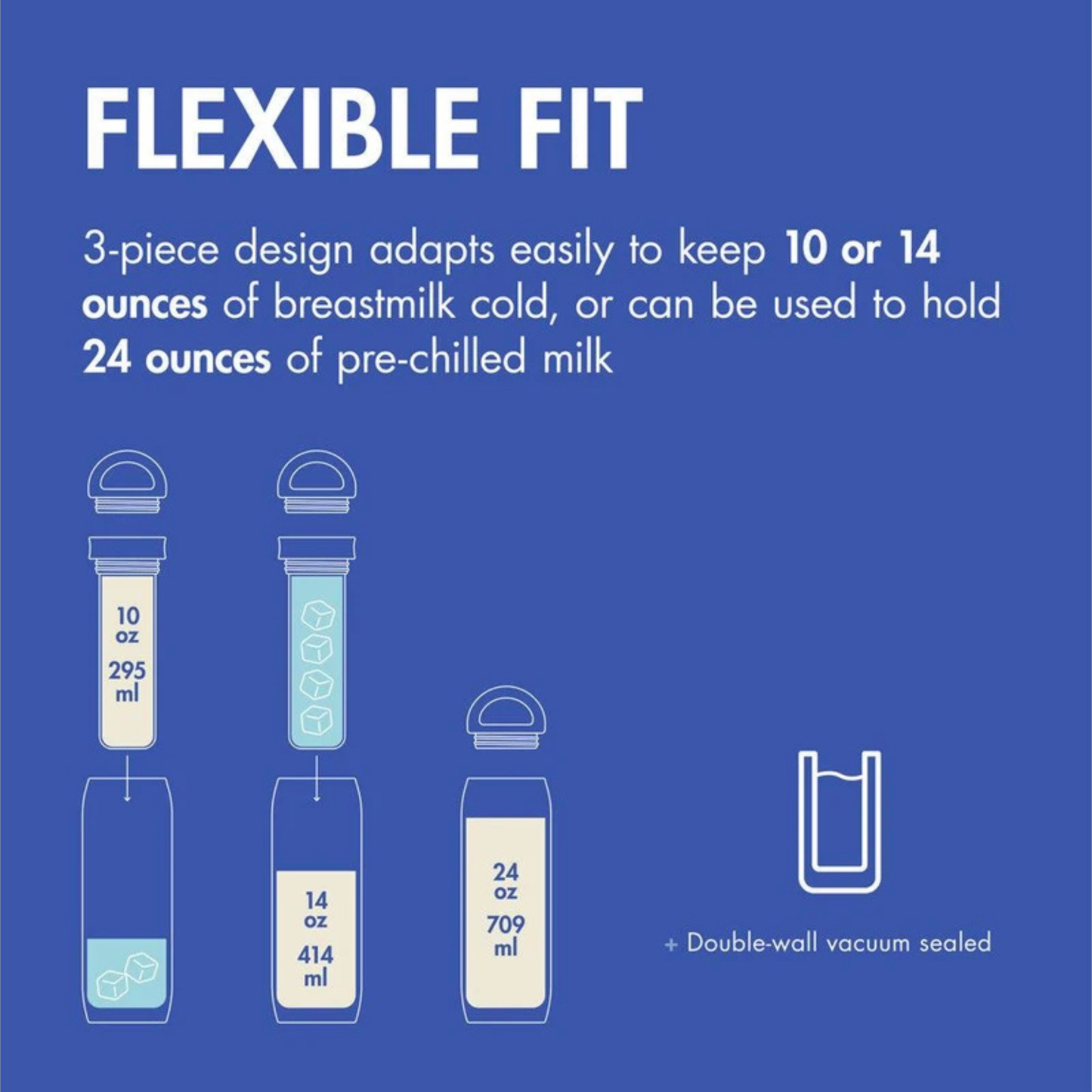 Frosh Stainless Steel Milk Container - Blue