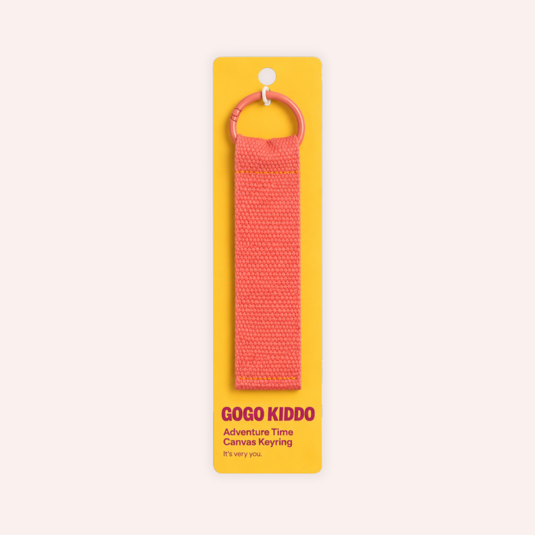 Adventure Time Canvas Keyring - Peach