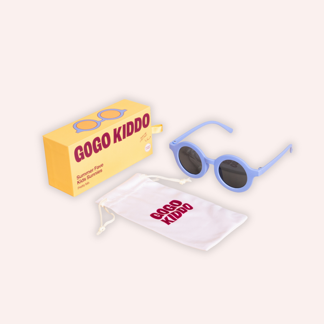Summer Fave Kids Sunnies - Periwinkle Blue Round