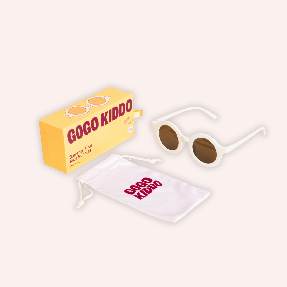 Summer Fave Kids Sunnies - Ivory Round