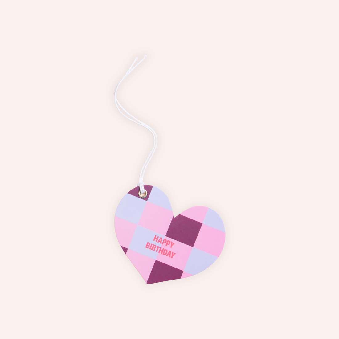 Happy Birthday Pink Check