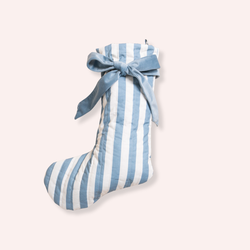 Merry Merry Christmas Stocking - French Blue