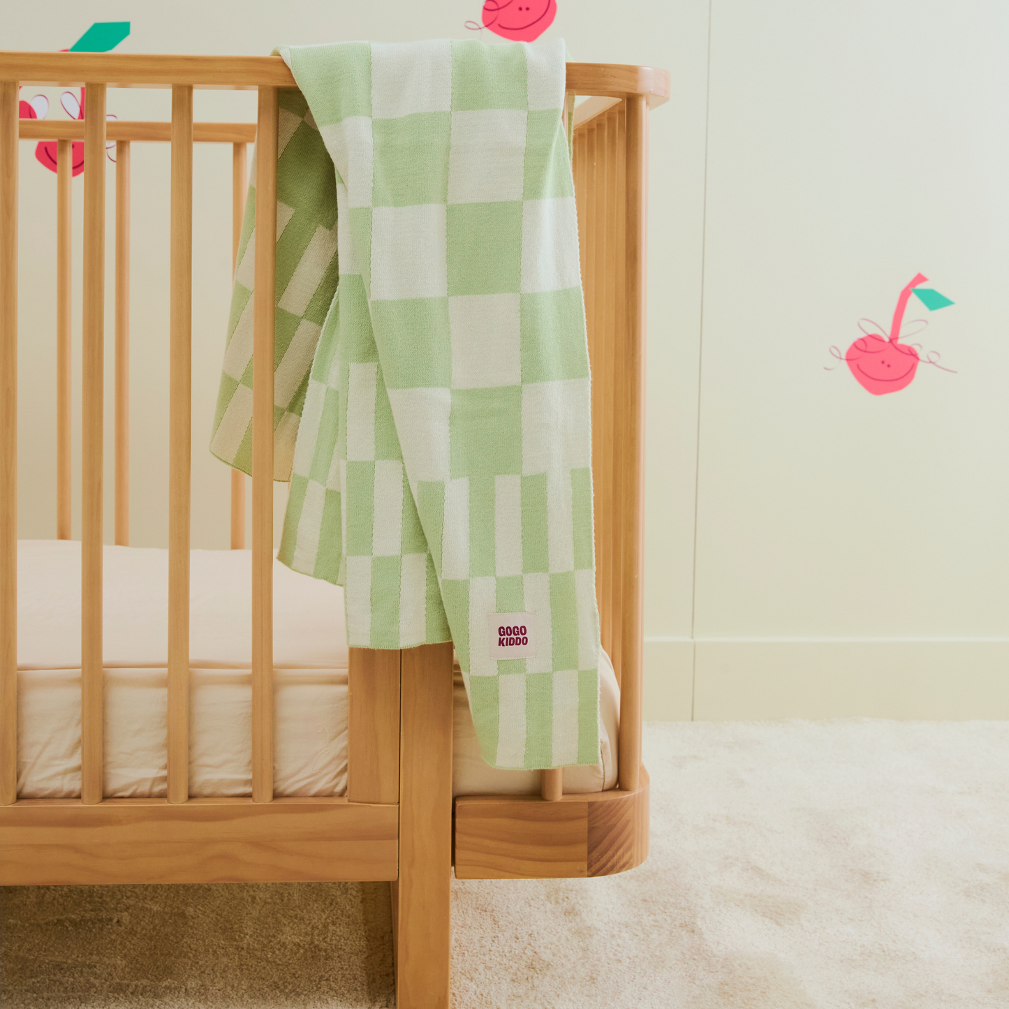 Cosy Baby Blanket - Tri-Check Sage