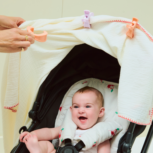 Really Handy Pram and Car Clips 4-Pack - Lilac/Peach