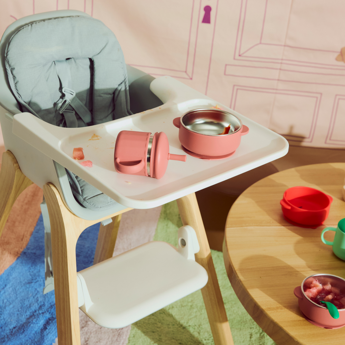 Fun Firsts Stainless Steel Feeding Set - Terracotta