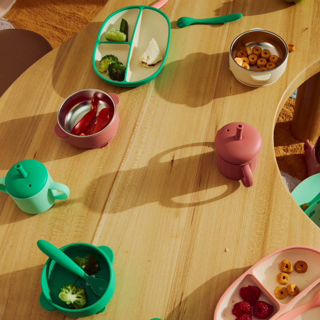 Fun Firsts Silicone Straw Cup - Broc Rock Green
