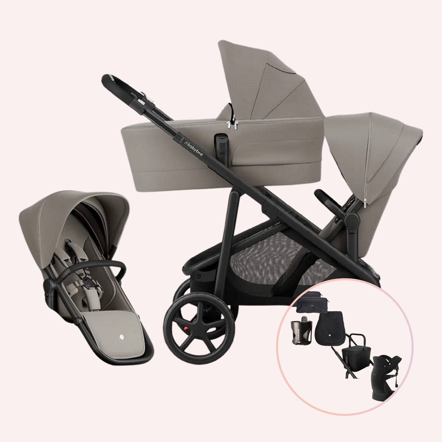 Babybee Juno Double Pram