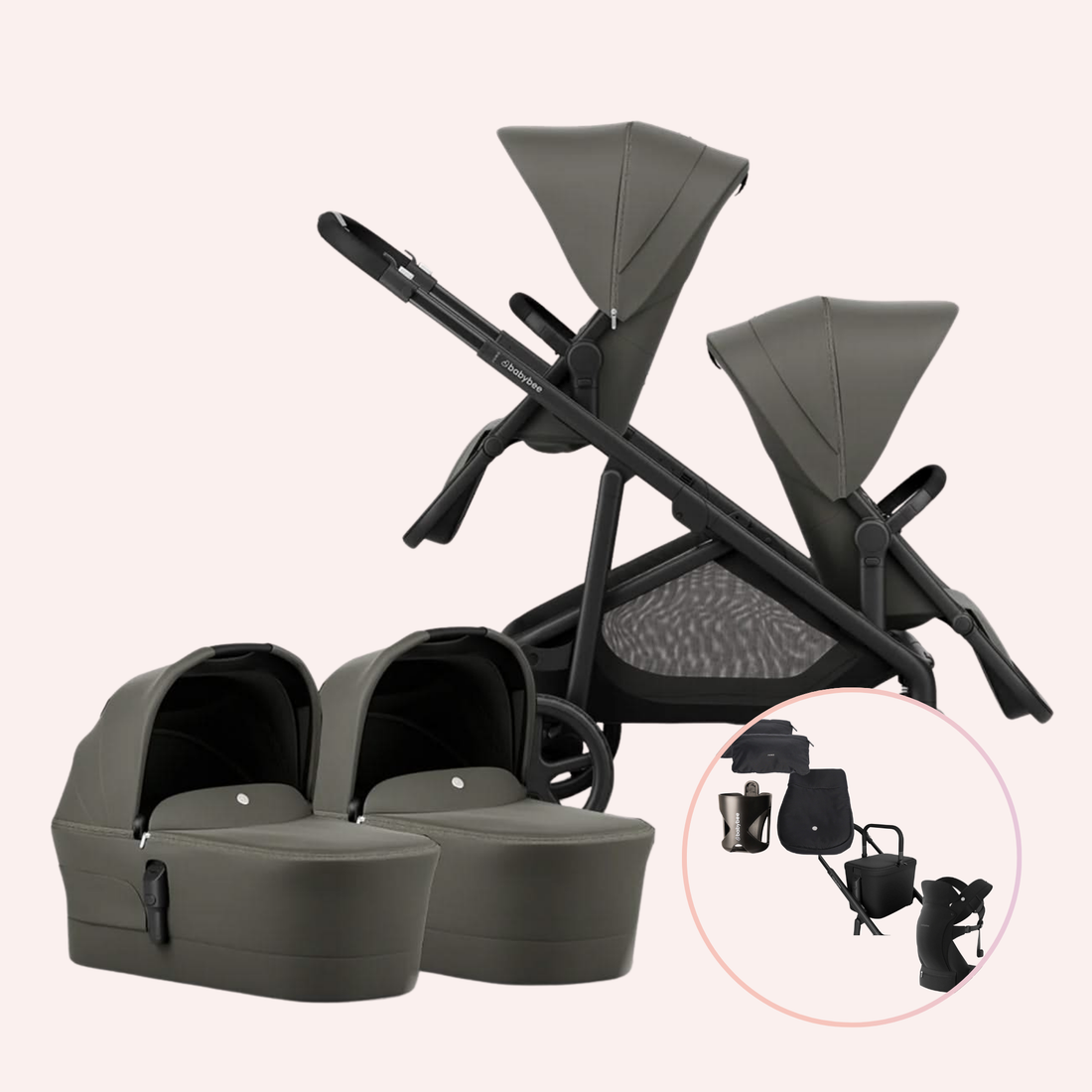 Babybee Juno Twin Pram