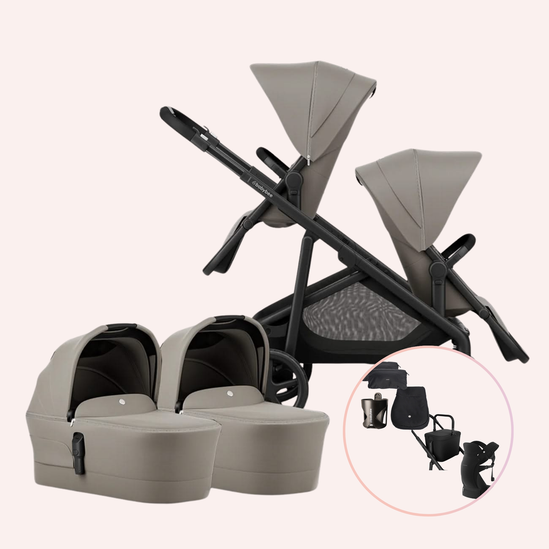 Babybee Juno Twin Pram