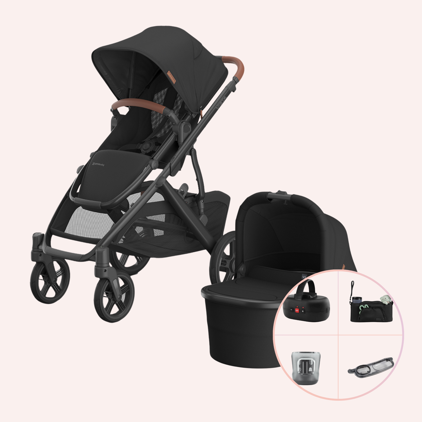UPPAbaby VISTA V3 Bassinet and Seat Pram - Nori