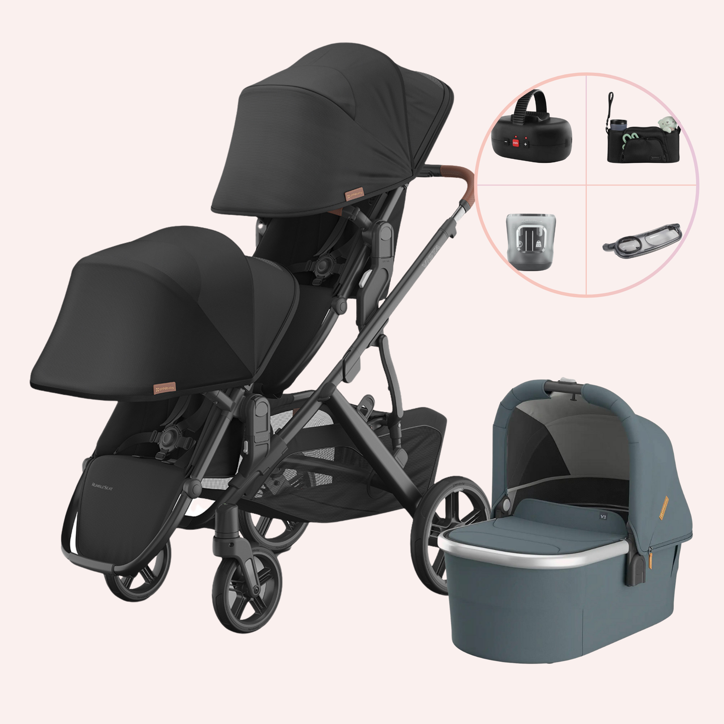 UPPAbaby VISTA V3 Double Pram - Nori