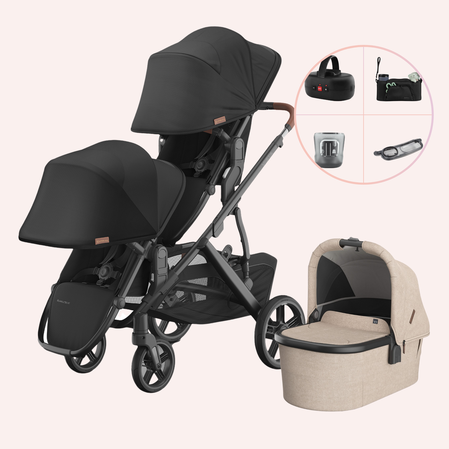 UPPAbaby VISTA V3 Double Pram - Nori