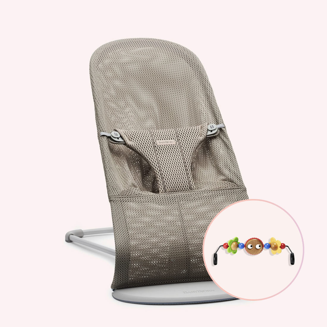 Bouncer Bliss - Grey Beige Mesh