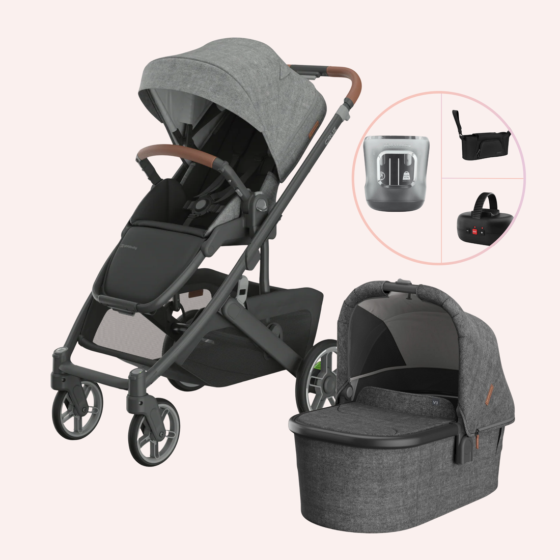 UPPAbaby CRUZ V3 Bassinet and Seat Pram