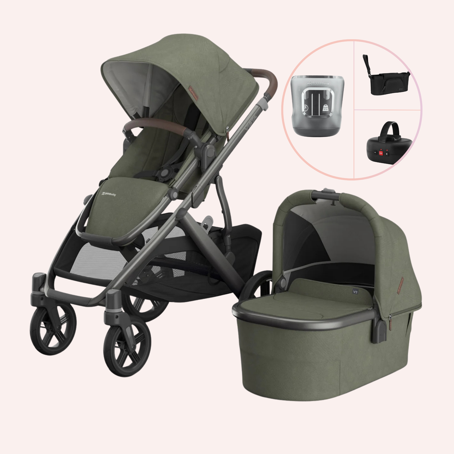 UPPAbaby VISTA V3 Bassinet and Seat Pram