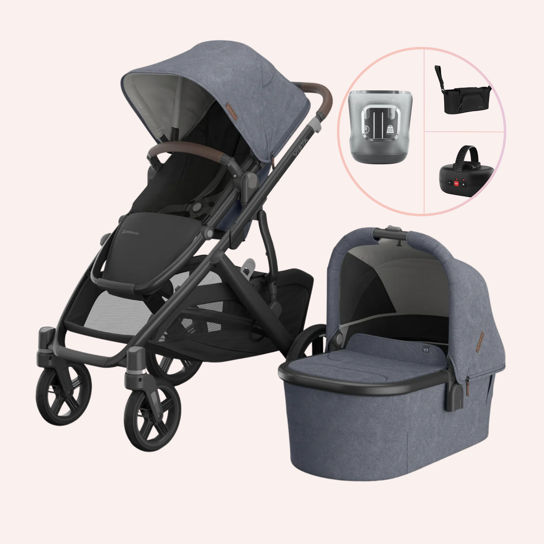 UPPAbaby VISTA V3 Bassinet and Seat Pram