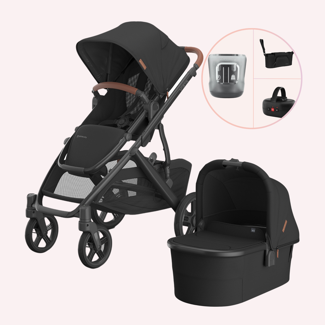 UPPAbaby VISTA V3 Bassinet and Seat Pram - Nori
