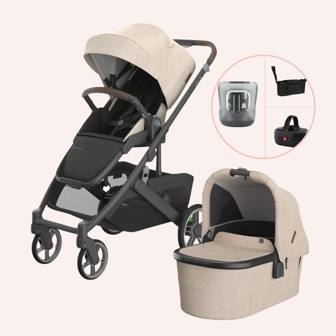 UPPAbaby CRUZ V3 Bassinet and Seat Pram