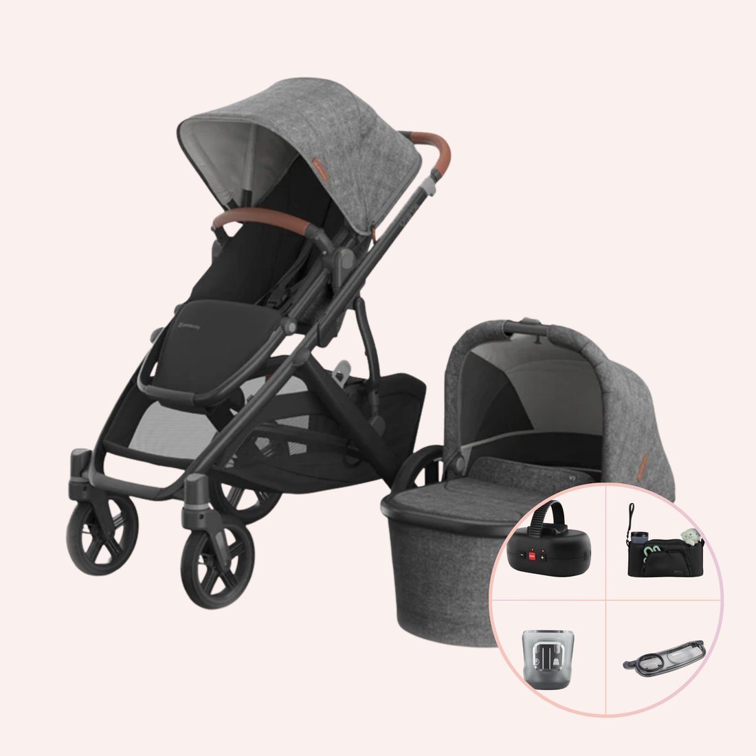 UPPAbaby VISTA V3 Bassinet and Seat Pram