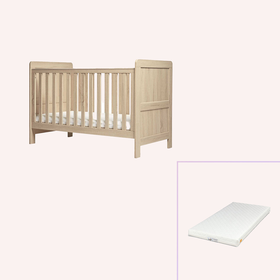 Atlas Cot Bed - Light Oak