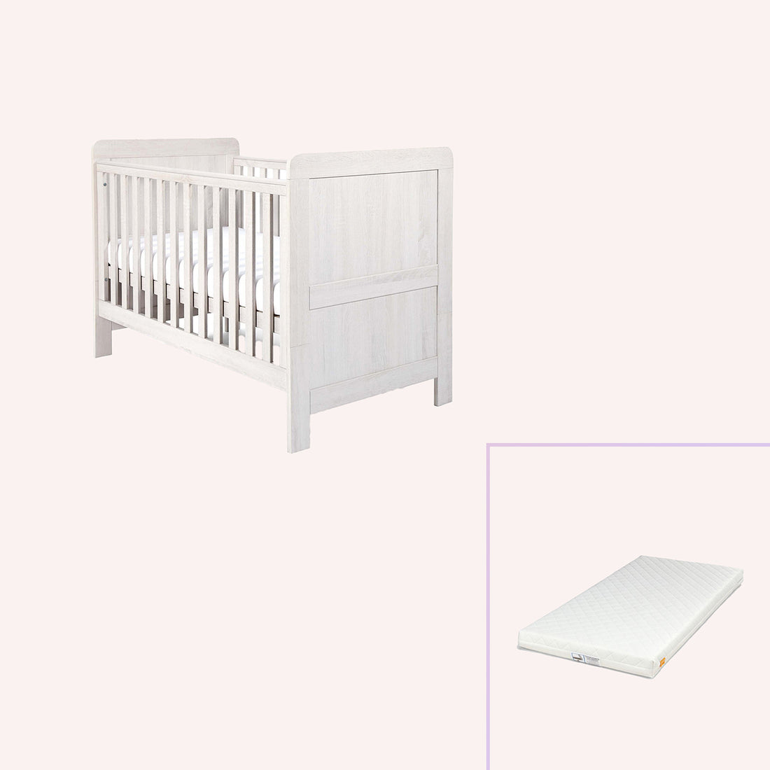 Atlas Cot Bed - White