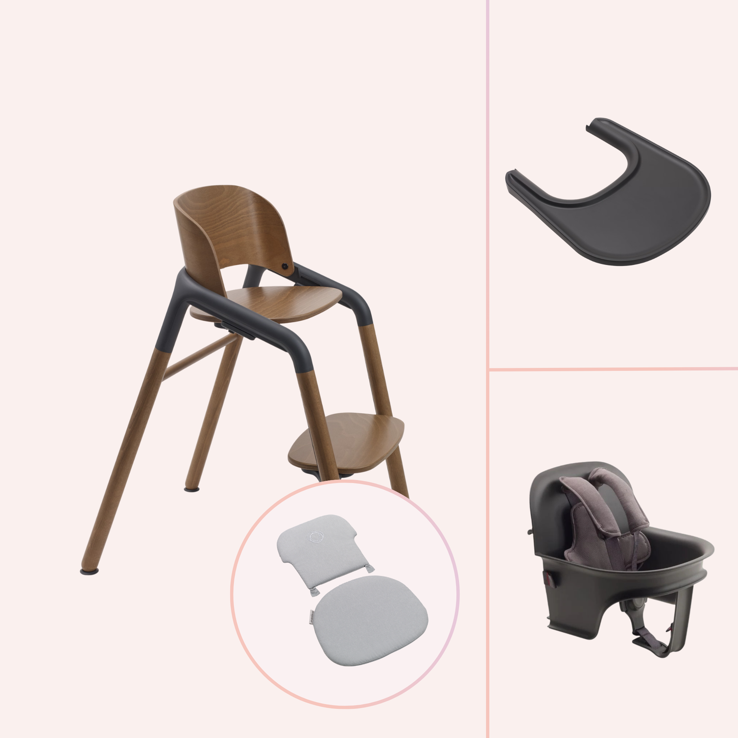 Bugaboo Giraffe Solids Highchair Bundle