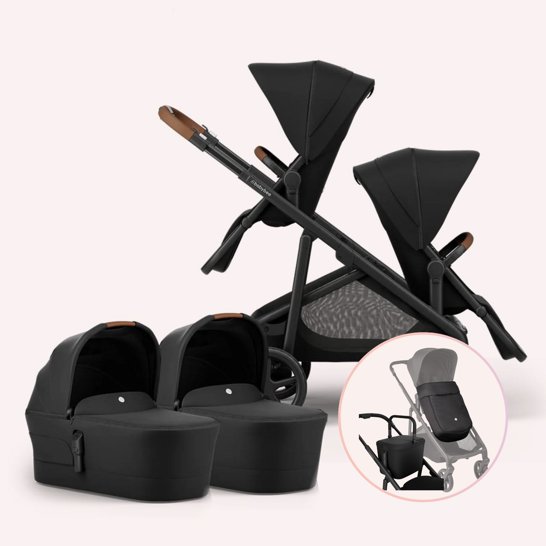 Babybee Juno Twin Pram